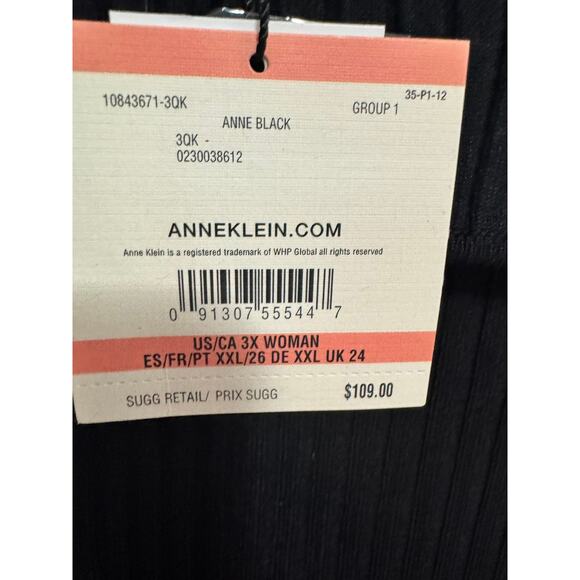 Anne Klein Black Cutout Sweater | Size 3X - Picture 3 of 3